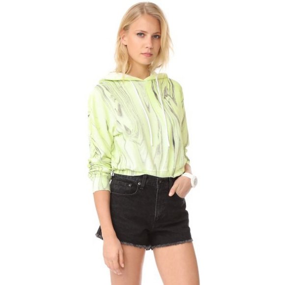 Cotton Citizen Tops - NWOT Cotton Citizen Milan Cropped Hoodie in Marble Print S